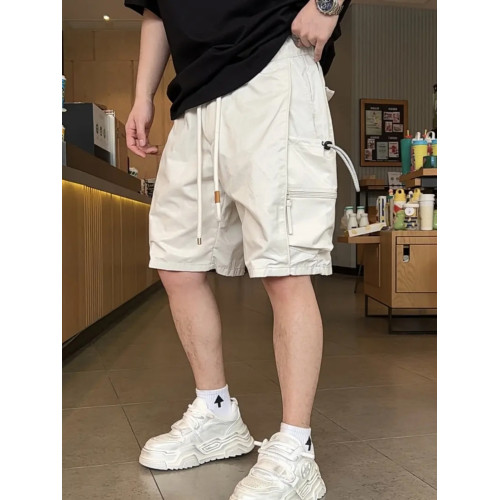 夏季美式潮牌工裝多口袋休閒短褲男士時尚戶外百搭直筒透氣五分褲