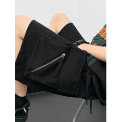 重磅工裝短褲男夏季薄款直筒五分休閒褲痞帥高級感美式潮牌濶腿褲