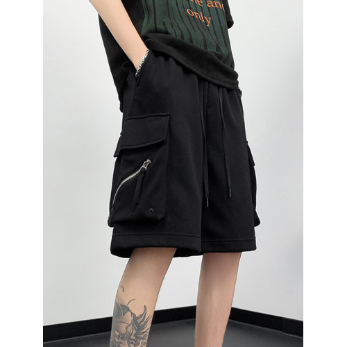 重磅工裝短褲男夏季薄款直筒五分休閒褲痞帥高級感美式潮牌濶腿褲