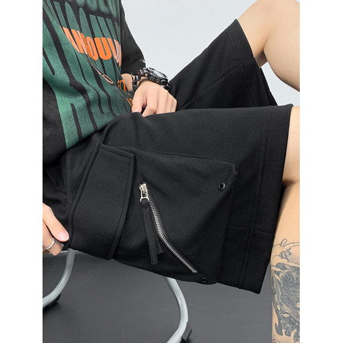 重磅工裝短褲男夏季薄款直筒五分休閒褲痞帥高級感美式潮牌濶腿褲