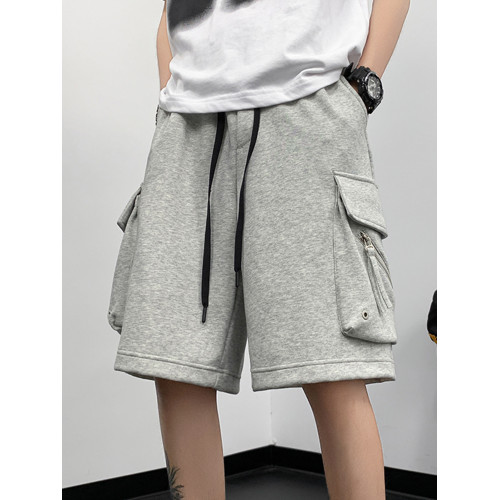 重磅工裝短褲男夏季薄款直筒五分休閒褲痞帥高級感美式潮牌濶腿褲