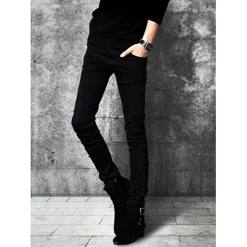 男生白色牛仔褲男款破洞2026新款休閒褲子男春夏薄款修身小腳彈力