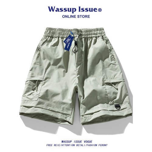 WASSUP ISSUE美式純色短褲男款夏季工裝潮流寬鬆休閒運動五分褲男