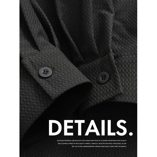 秋季日系復古 潮牌設計感撞色貼袋休閒百搭寬鬆長袖襯衫 男