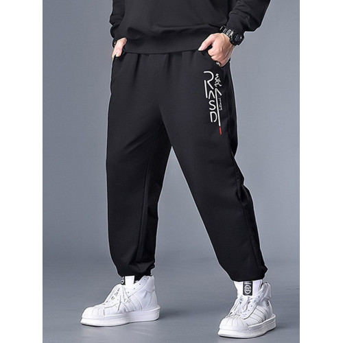 冬季加絨加厚衛褲純棉加肥加大碼運動褲胖子休閒褲青年寬鬆束腳褲