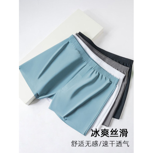 冰絲涼感三分褲高彈男夏季超薄運動褲速乾透氣可外穿男款休閒短褲