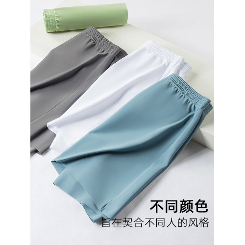 冰絲涼感三分褲高彈男夏季超薄運動褲速乾透氣可外穿男款休閒短褲