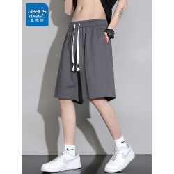 真維斯純棉短褲男夏季休閒運動五分褲潮流薄款百搭寬鬆學生褲子男