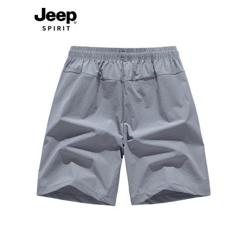 JEEP吉普男短褲夏季冰絲涼感寬鬆休閒大碼褲子戶外跑步運動五分褲
