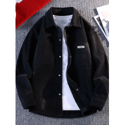 啄木鳥牛仔男士外套2025新款春秋季潮流寬鬆帥氣繙領工裝夾克上衣