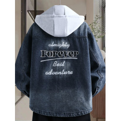 男牛仔外套秋冬季帥氣初高中學生潮牌休閒加絨上衣青少年男孩夾克