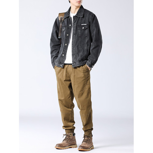 NG真維斯美式復古牛仔外套男士秋季款潮牌寬鬆青少年高街外搭夾克