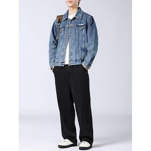 NG真維斯美式復古牛仔外套男士秋季款潮牌寬鬆青少年高街外搭夾克