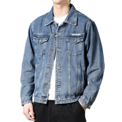 NG真維斯美式復古牛仔外套男士秋季款潮牌寬鬆青少年高街外搭夾克