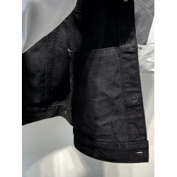 純黑色高級牛仔外套男秋冬新款2025高級感痞帥復古寬鬆短款夾克衣