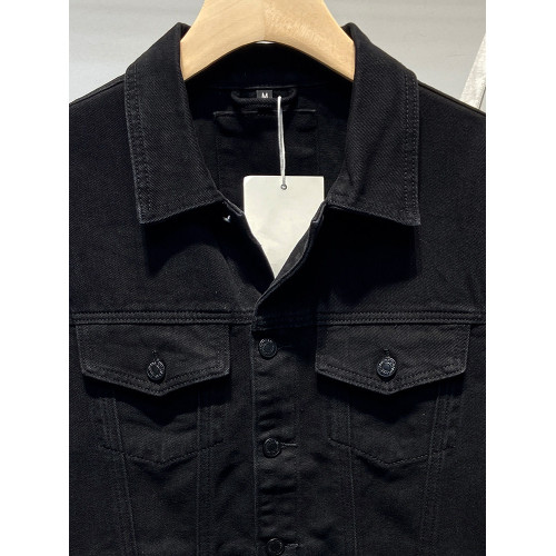 純黑色高級牛仔外套男秋冬新款2025高級感痞帥復古寬鬆短款夾克衣