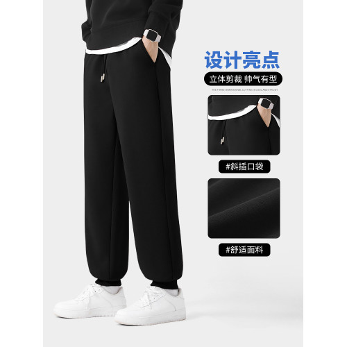 JR真維斯運動褲男款青少年休閒男褲2026新款束腳衛褲春秋男士褲子