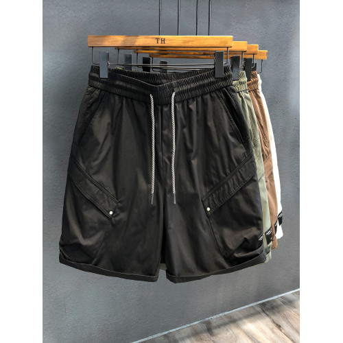 冰孔透氣戶外機能風口袋輕薄工裝短褲男士休閒褲夏季寬鬆五分褲子