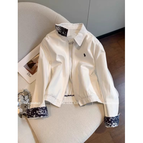 白色腰果花紋牛仔外套男老錢風刺綉短款夾克早秋cleanfit輕奢上衣