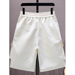 工裝短褲男夏季薄款寬鬆涼感直筒五分褲子男士潮流字母印花休閒褲