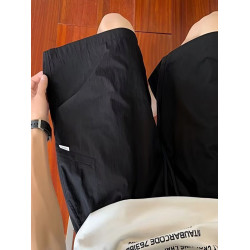 工裝短褲男夏季2025新款潮牌美式速乾五分褲寬鬆直筒冰絲休閒中褲