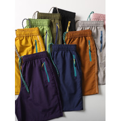 山系戶外多巴胺配色男女輕薄透氣防水速乾運動短褲沙灘褲潮五分褲