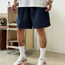 美式休閒輕薄透氣運動短褲男女夏季速乾寬鬆健身沙灘直筒五分褲潮