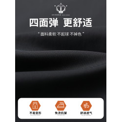 休閒褲子男士秋冬款黑色正裝西裝褲2025新款彈力直筒加絨商務西褲