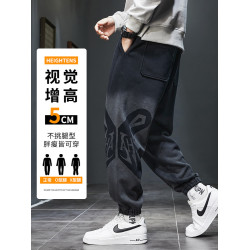 休閒衛褲男士寬鬆加大碼男褲秋冬加絨青少年男生運動褲子男款冬季