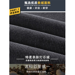 高級燈芯絨褲子春秋季男士直筒寬鬆潮2025新款休閒褲秋冬加絨褲子
