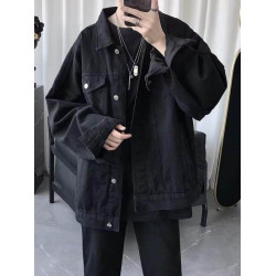 痞帥牛仔外套男款潮牌秋冬百搭褂子帥氣vibe加絨加厚美式短款夾克