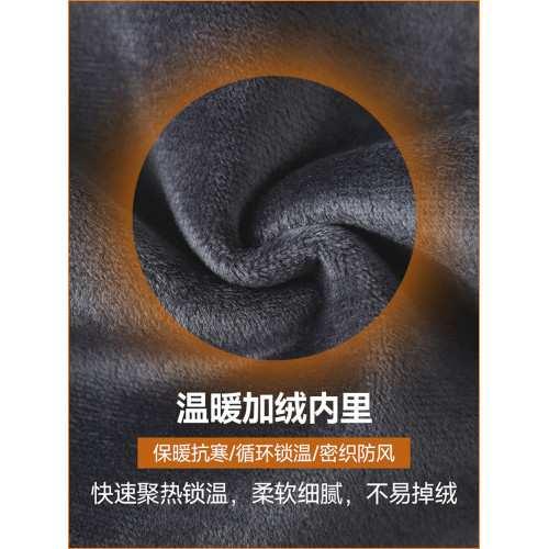 休閒褲男士松緊腰2025年秋冬新款直筒修身男裝加絨加厚保暖長褲子