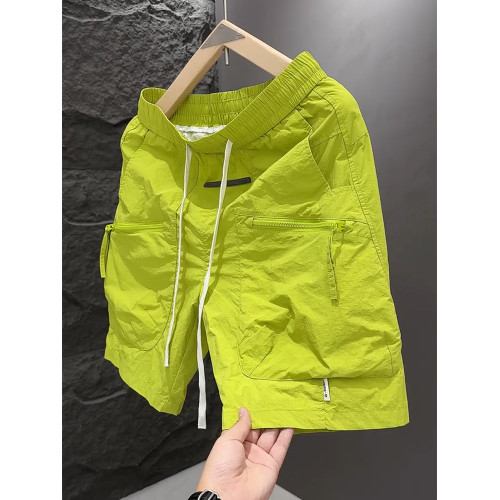 夏季新款男士速乾工裝短褲韓版百搭寬鬆情侶薄款沙灘五分褲子男款