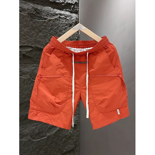 夏季新款男士速乾工裝短褲韓版百搭寬鬆情侶薄款沙灘五分褲子男款