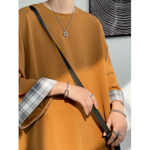 冰絲短袖t恤男款七分袖夏季時尚男裝美式重磅上衣寬鬆ins潮流衣服