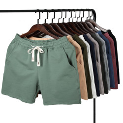 膝上超短四分褲男士夏季針織運動薄款4分衛褲健身跑步居家沙灘褲