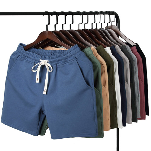 膝上超短四分褲男士夏季針織運動薄款4分衛褲健身跑步居家沙灘褲