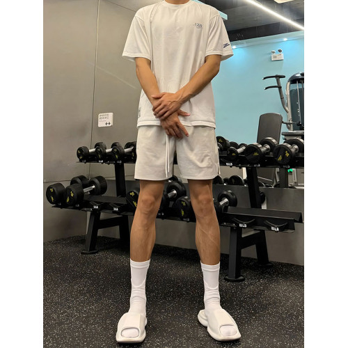 冰絲速乾黑色短褲男款夏季健身運動褲子跑步三分不過膝美式五分褲