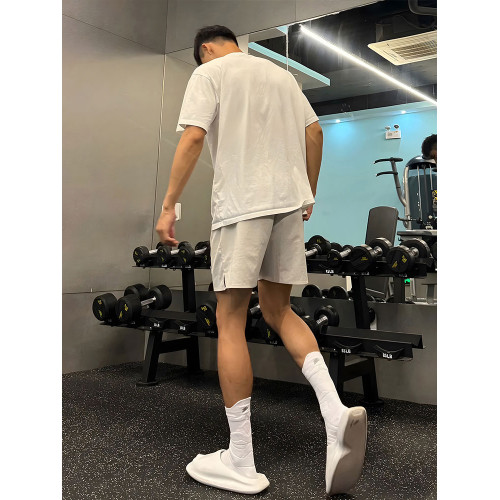 冰絲速乾黑色短褲男款夏季健身運動褲子跑步三分不過膝美式五分褲