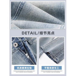 真維斯牛仔褲男士秋冬季2025新款美式微喇加絨寬鬆直筒長褲子男款