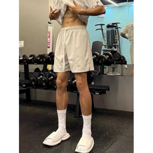 夏季性張力穿搭男痞帥五分褲子速乾跑步四五分褲冰絲薄款沙灘褲