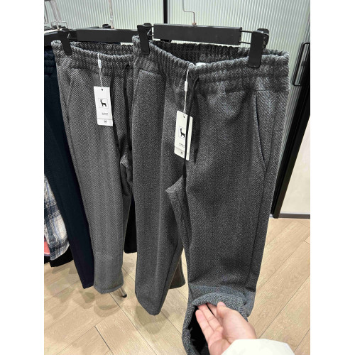 日單設計師 走商場訂單 秋冬新品男士商務休閒加絨保暖直筒休閒褲