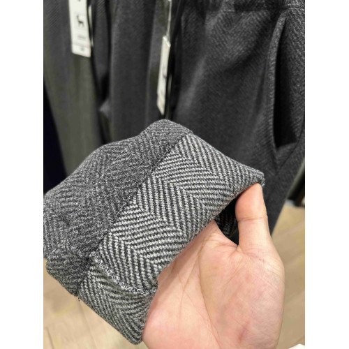 日單設計師 走商場訂單 秋冬新品男士商務休閒加絨保暖直筒休閒褲