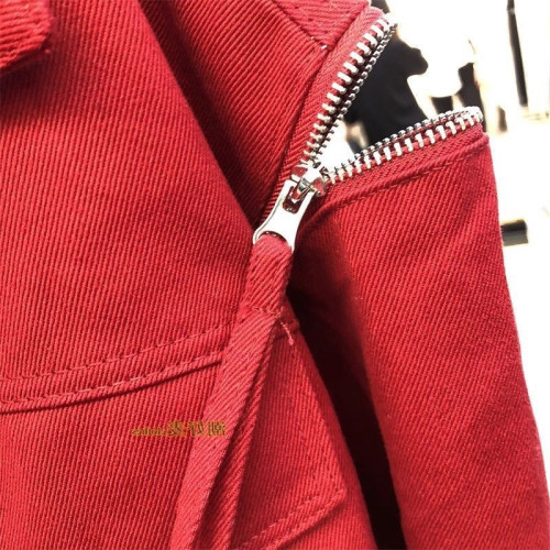 特大碼300斤撞色拼接假兩件牛仔夾克男女裝春秋季小衆設計感外套2