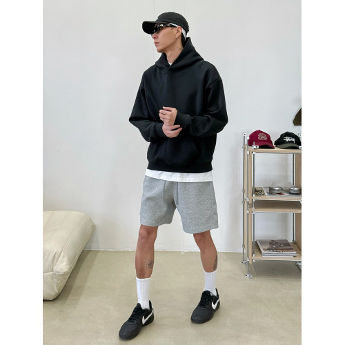 BurnBro美式休閒短褲男女夏季高街寬鬆運動健身五分褲情侶款380G