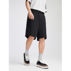 【涼感】GXG男裝 簡約針織斜紋短褲通勤冰絲五分褲 2025夏季