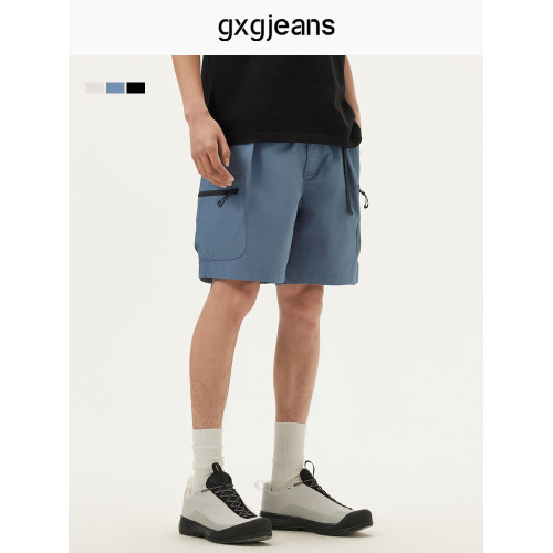gxg.jeans男裝 多色戶外風網布口袋寬鬆工裝短褲男 25年夏季新款