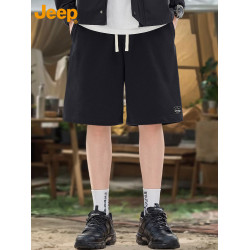 JEEP吉普運動衛褲短褲男款夏季2025新款寬鬆直筒高級感五分中褲子