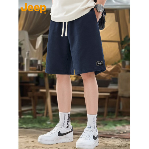 JEEP吉普運動衛褲短褲男款夏季2025新款寬鬆直筒高級感五分中褲子