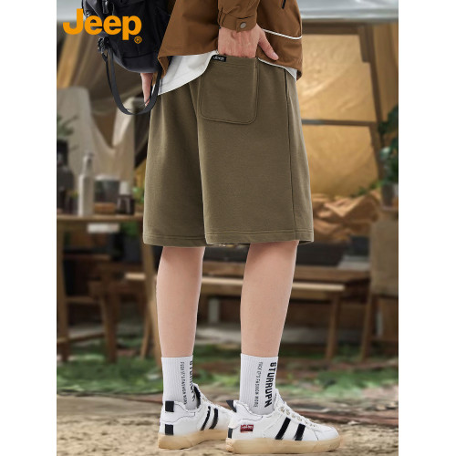 JEEP吉普運動衛褲短褲男款夏季2025新款寬鬆直筒高級感五分中褲子